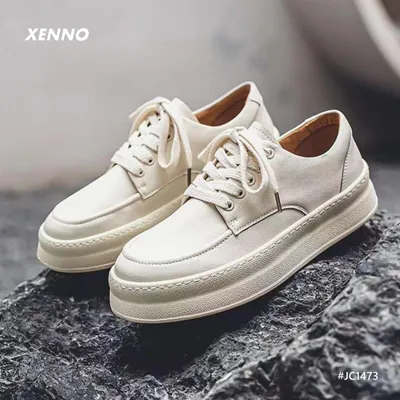 Genuine Leather Lightweight Breathable Sneakers