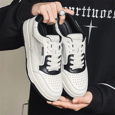  GLOBAL ITEM Breathable Premium Leather Sneakers