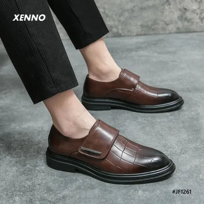 Business Men's Stone Pattern Leather Formal Shoes