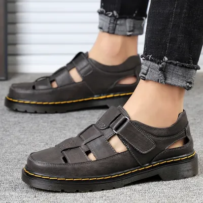 GENUINE LEATHER BREATHABLE THICK-SOLED OUTDOOR SANDALS