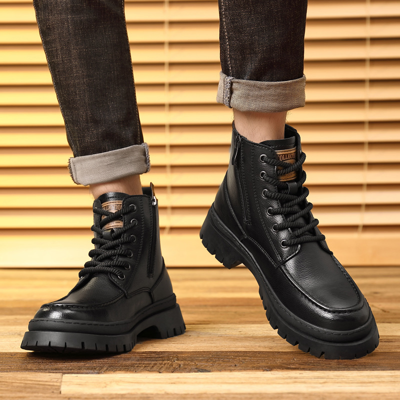 GENUINE LEATHER HIGH TOP MARTIN BOOTS 