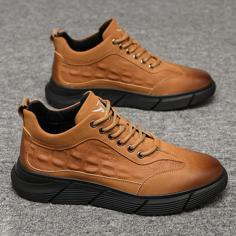 GENUINE LEATHER KOREAN-STYLE COWHIDE CASUAL SHOES