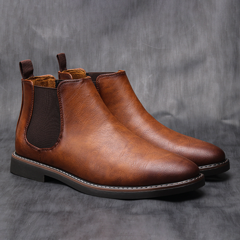 BRITISH STYLE MEN'S RETRO LEATHER CHELSEA BOOTS