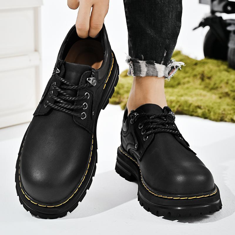 GENUINE LEATHER LOW TOP BIG TOE WORK  BOOTS