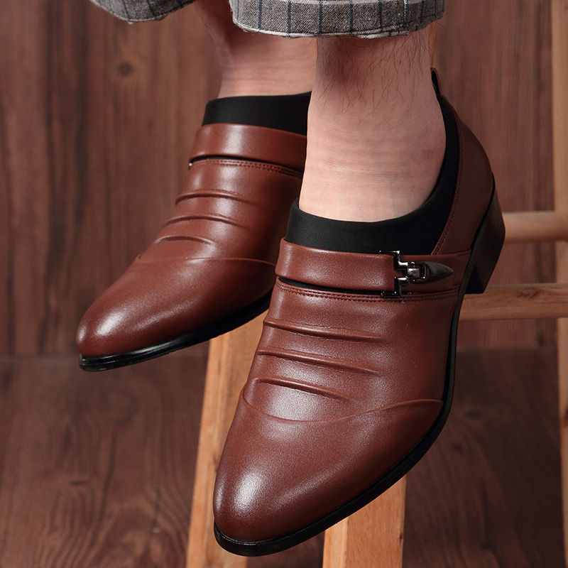 LEATHER BUSINESS HIGH HEEL FORMAL SHOES