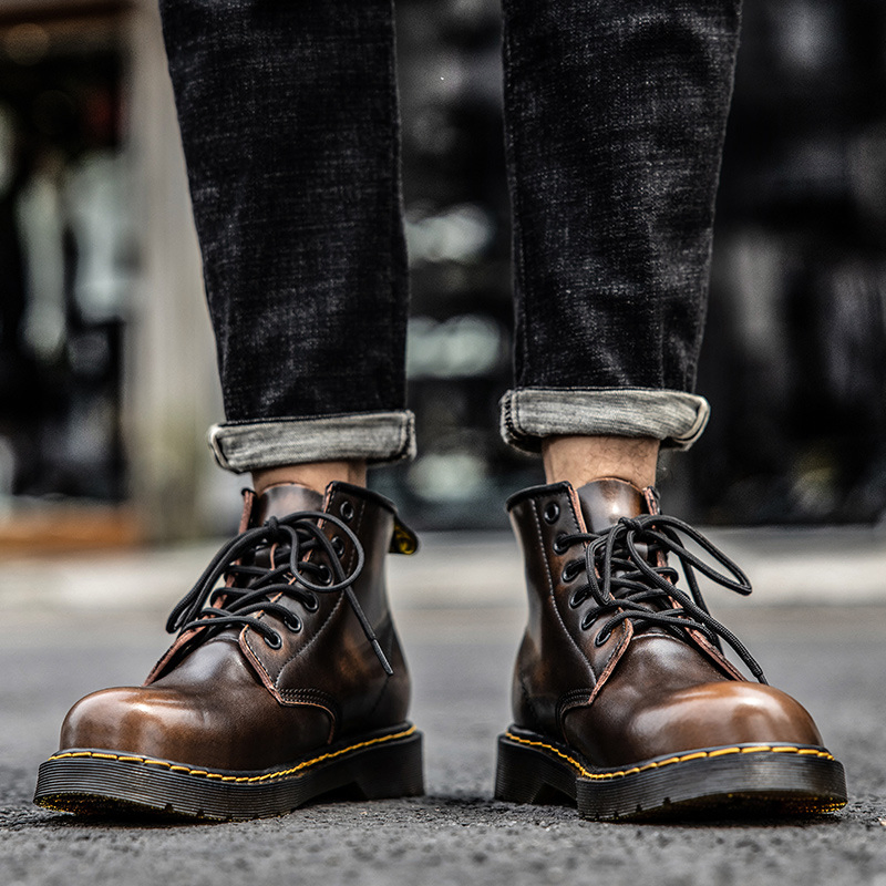 GENUINE LEATHER BRITISH STYLE CROSS-BORDER MARTIN BOOTS