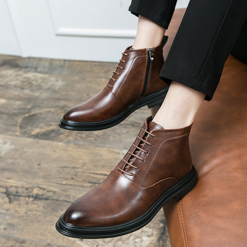 MEN'S HIGH-TOP FASHION LEATHER FORMAL SHOES