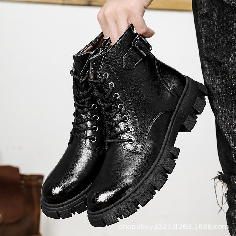 GENUINE LEATHER OUTDOOR WORK TRENDY MEN'S COOL BOOTS