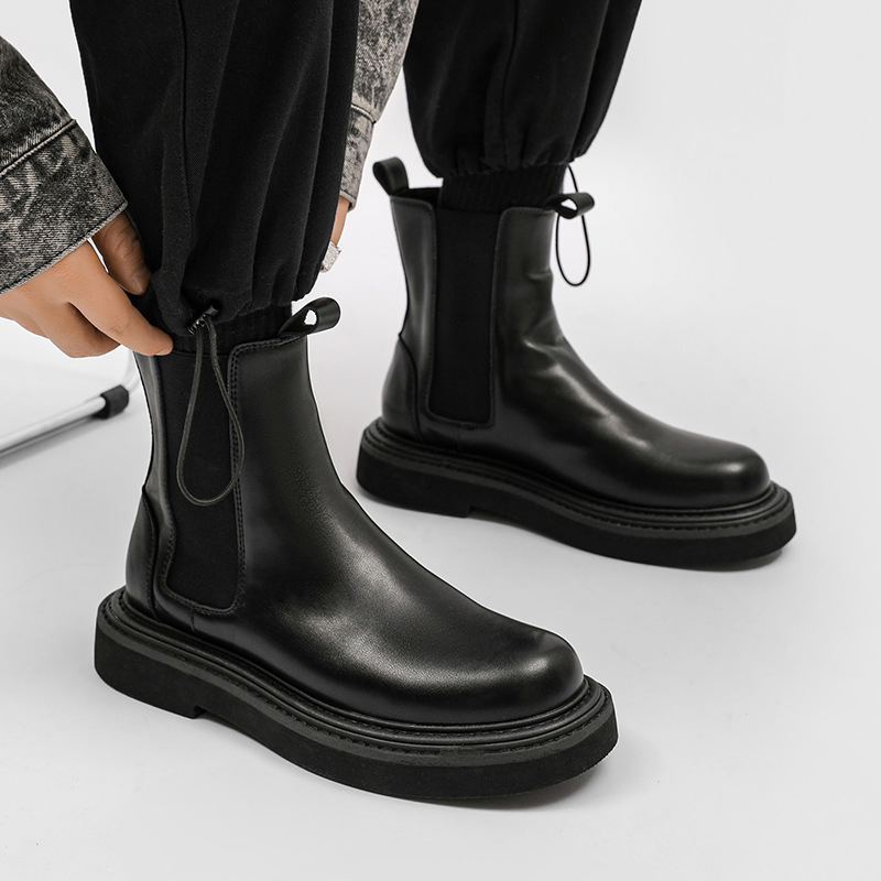 BRITISH STYLE GENUINE LEATHER CHELSEA BOOTS