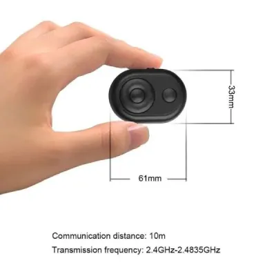 Bluetooth Selfie Remote Shutter Controller With Page Up Down Navigation - Works With Android & IOS