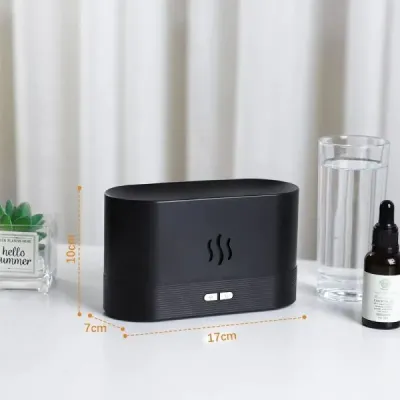 GearUp DQ701 Flame Effect Air Humidifier Oil Fragrance Aromatherapy Diffuser With Night Light