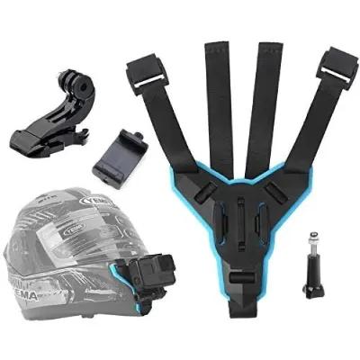 Helmet Chin Mount and Mobile Holder For Smartphone & Action Camera