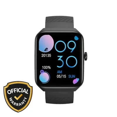 G-TiDE S1 Lite Bluetooth Calling Smartwatch Black with Leather Black