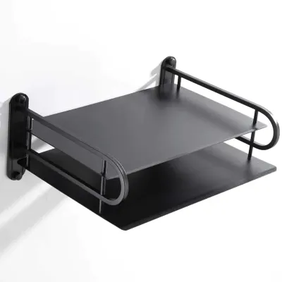 Metal Router Stand - Black
