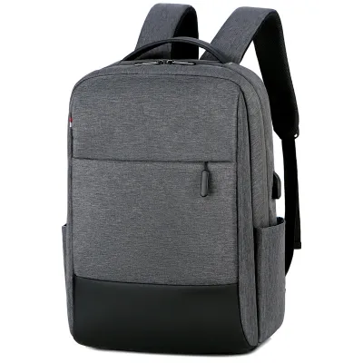 Men's Multifunctional Waterproof Backpack for School & Business & Travel (Black/Ash)