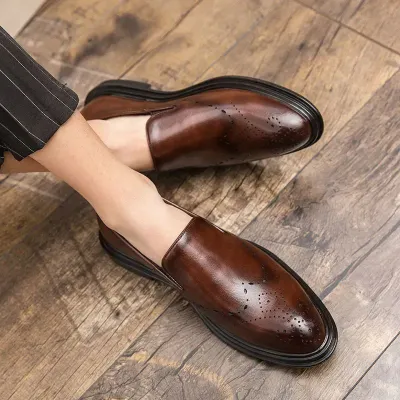 Slip on Brown Business Loafer