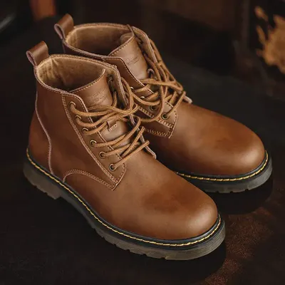 Genuine Leather Trendy Martin Boot 
