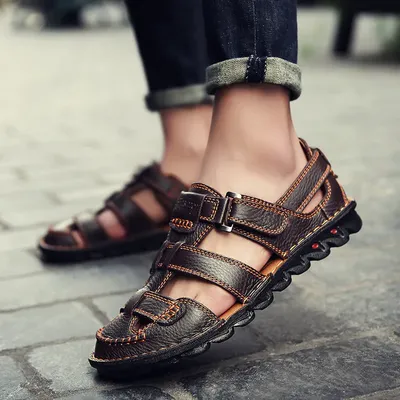 RELAX RISE GENUINE LEATHER SANDALS 