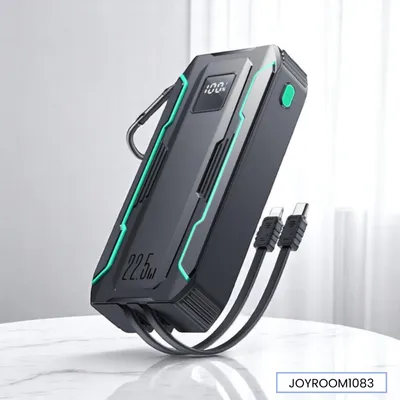 JOYROOM JR-L017 22.5W Power Bank with Built in 2in1 Cables with SOS light 10000mAh