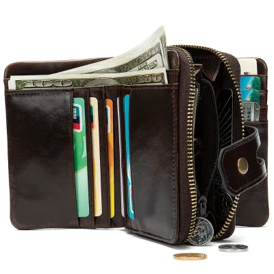 GENUINE LEATHER BIFOLD SHORT WALLET GB-MR8565C