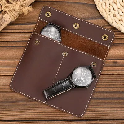 CRAZY HORSE LEATHER WATCH STORAGE BAG GB-9308