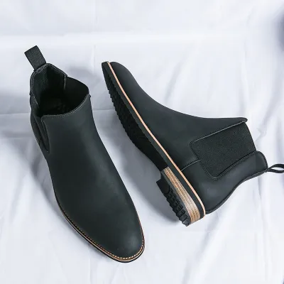 POINTED TOE CASUAL LEATHER BOOT 8589B