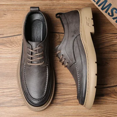 COWHIDE HAND-STITCHED CASUAL SHOE 5168GY