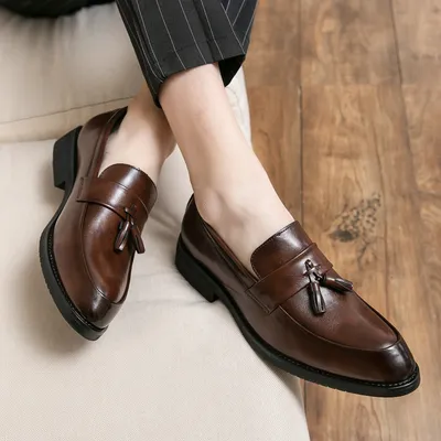 TRENDY BRITISH STYLE TASSEL SLIP-ON LOAFER 2181Br