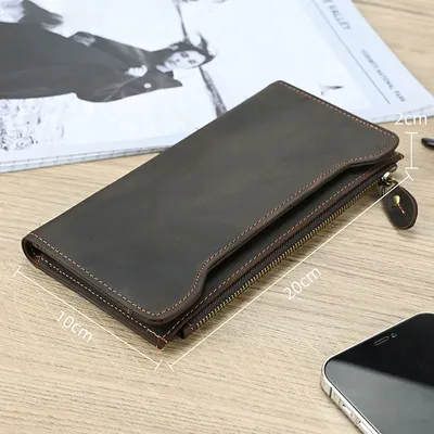 GENUINE LEATHER BIFOLD LONG WALLET GB-9325