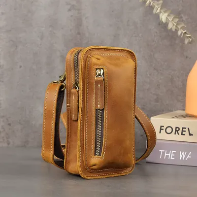 RETRO CROSSBODY GENUINE LEATHER BAG YL050Br