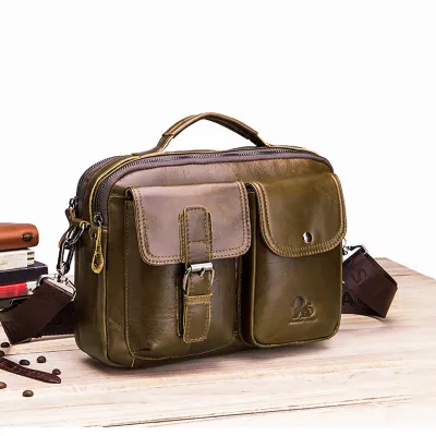 GENUINE LEATHER SPACIOUS CROSS BODY BAG GB-OL91203