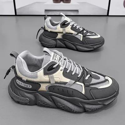 BREATHABLE THICK-SOLED CASUAL SHOE 2038Gy