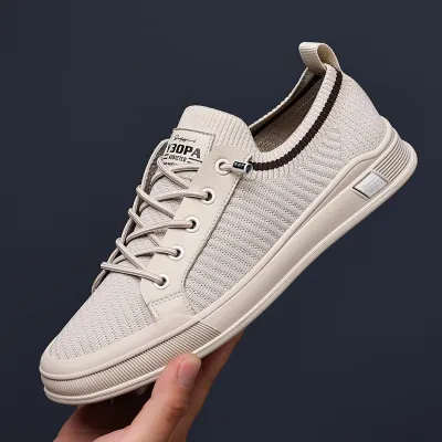 BREATHABLE FLYING WOVEN SHOES FASHIONABLE SOFT SOLE CASUAL SHOES GB-T610