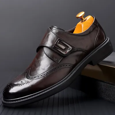 BRITISH MEN'S LEATHER CASUAL  SHOES GB-5096