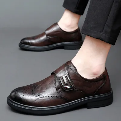 BRITISH MEN'S LEATHER CASUAL  SHOES GB-5096