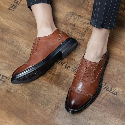 BRITISH STYLE HEIGHTENED POINTED SHOE GB-3101