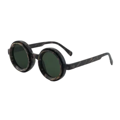 ROUND FRAME POLARIZED OUTDOOR SUN PROTECTION HIGH-END SUNGLASSES GB-8357