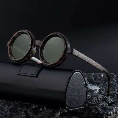 ROUND FRAME POLARIZED OUTDOOR SUN PROTECTION HIGH-END SUNGLASSES GB-8357