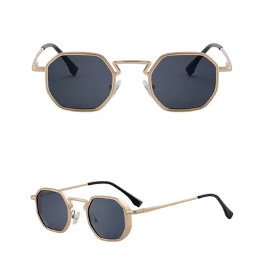 HIGH-END METAL SLINGSHOT TEMPLE SUNGLASSES 8283G