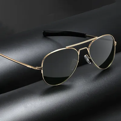 ANTI-ULTRAVIOLET GLASS LENSE DOUBLE-BEAM SUNGLASS Y026G