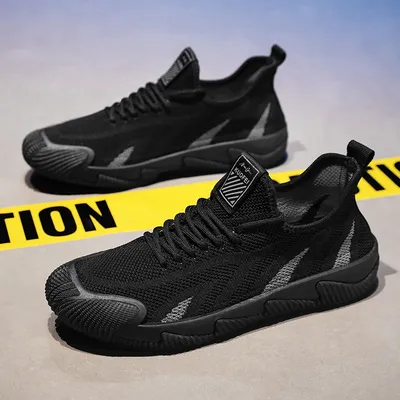 ELASTIC FLY WOVEN BREATHABLE MESH CASUAL SHOE GB-L803