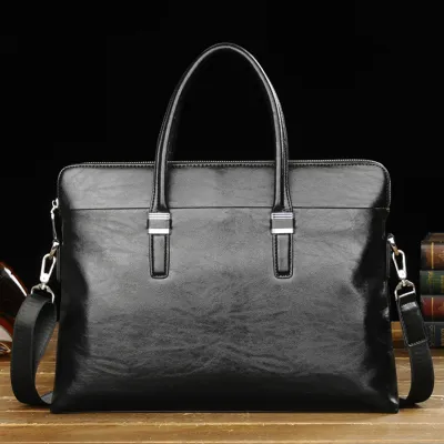 HORIZONTAL HAND-HELD BUSINESS LEATHER BAG S150B