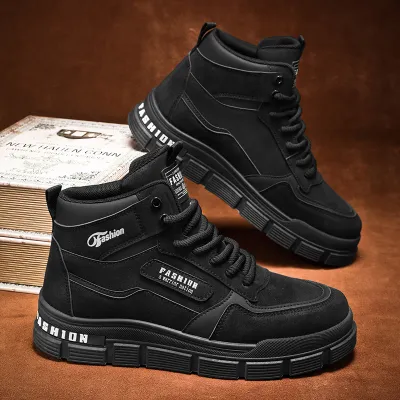 BRITISH RETRO NON-SLIP HIGH-TOP BOOT GB-7602
