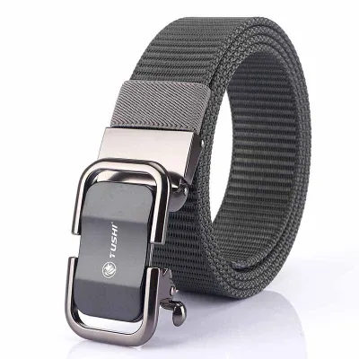 AUTOMATIC BUCKLE NYLON BRAIDED BELT 6045DGY