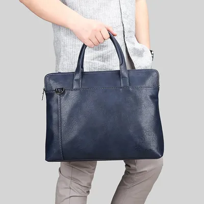 KQDAISHU PREMIUM LEATHER EXECUTIVE BAG KK077BL