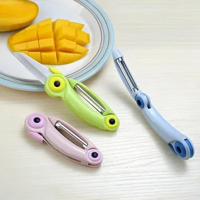 2 in 1  Portable Folding Fruit Knife Peeler Cutter