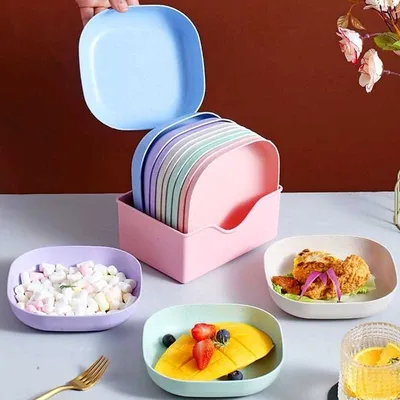 Multi-Function Plate Set with Stand (10 Pc)