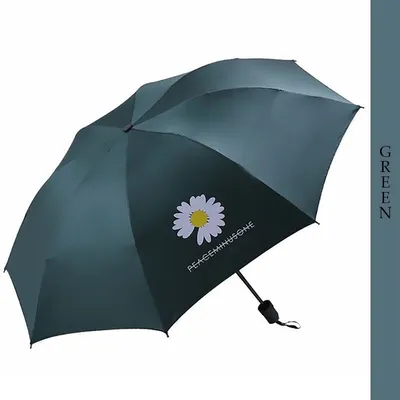 Daisy Pattern Umbrella One Click Press Automatic  On/OFF