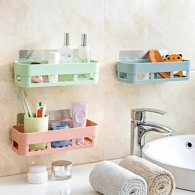 Pvc Rack Wall Shelf Multipurpose Plastic Shelf Wall Storage Rack (1 pc) - Shopnest BD