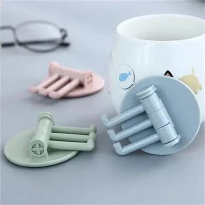 Kitchen & Bathroom Storage Hook Rotatable For Wall (2 pc)